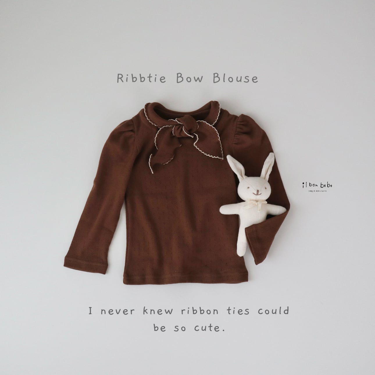 【即納】Ribbtie Bow Blouse