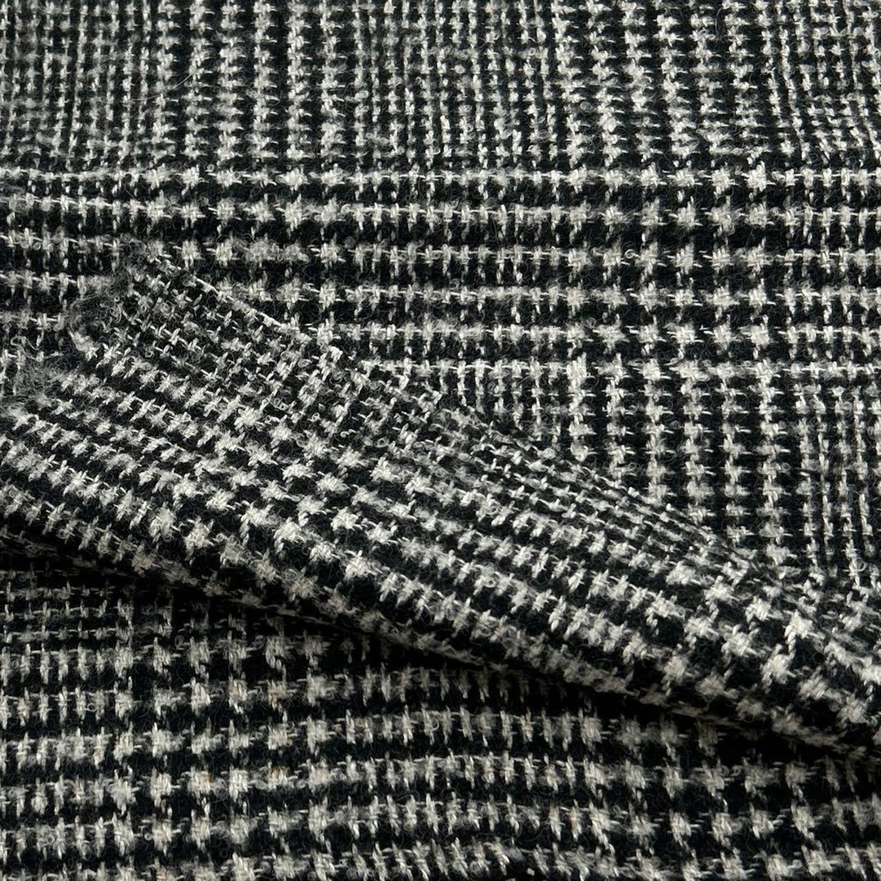★NY423◆1.1m◆ウール100%弱起毛ツイード生地◆グレンチェック