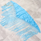 フラメンコ 衣装 シージョ ピキージョ 小物 ブルー系 水色 トライアングル フレコ 無地 光沢 ダンス 三角形 練習 舞台 発表会 イベント コスチューム フリンジ フラメンコ用 お洒落 三角形シルエット