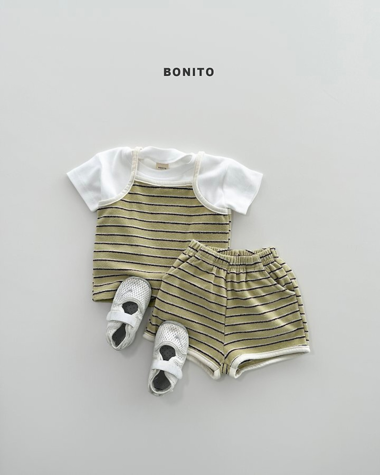 【取寄/韓国直送】Bonito(Baby) 26/SM 1+1リブTシャツセット|夏服|韓国子供服