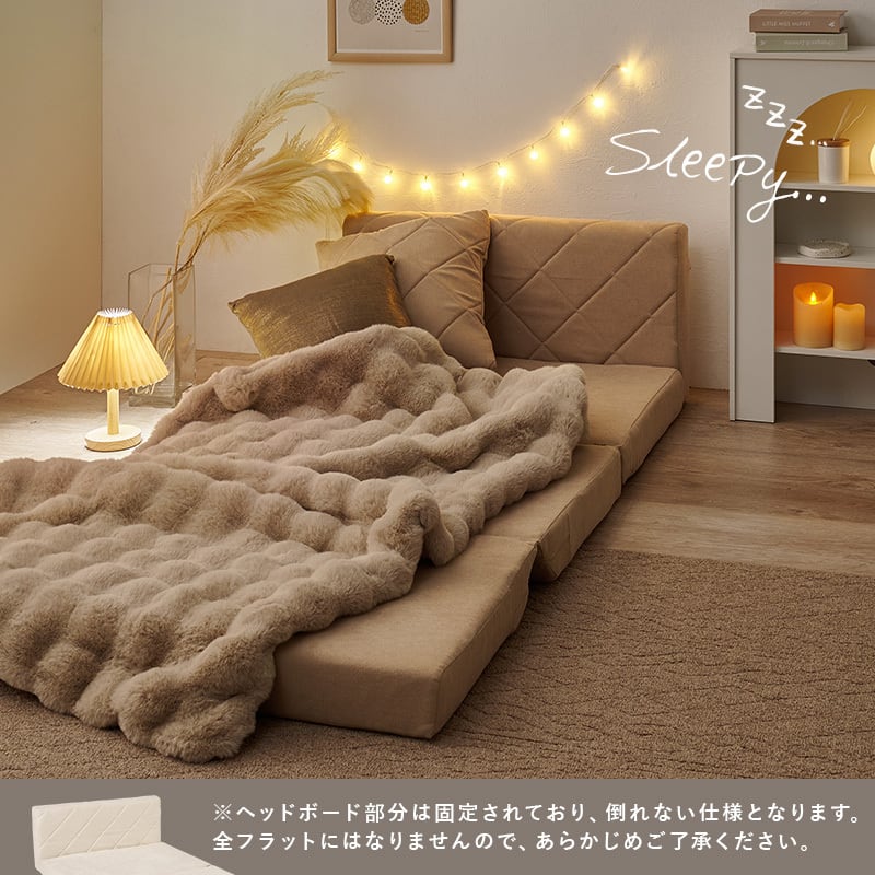 完成品】ソファベッド 3色展開 クッション付き コンパクトサイズ