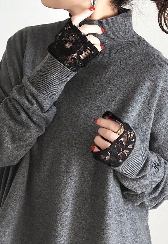 ANIECA 】Crew Neck Sheer Tops | valance 福井｜レディース セレクト