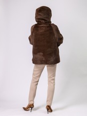 BRAHMIN(フードミンク調ジャケット)