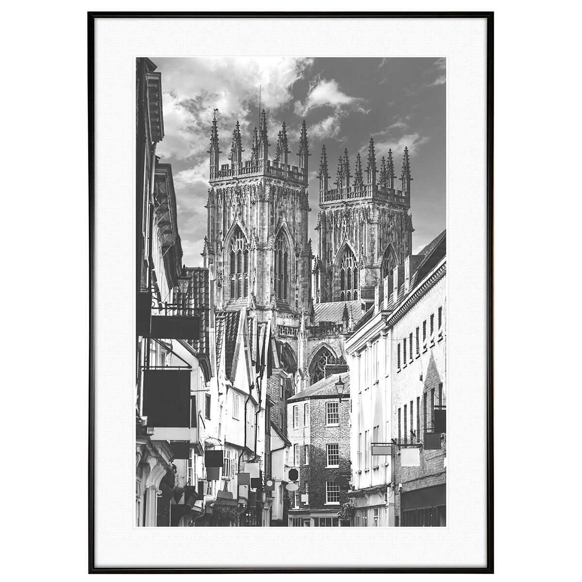 イギリス写真 ヨーク・ミンスター インテリア モノクロアートポスター額装 AS0752