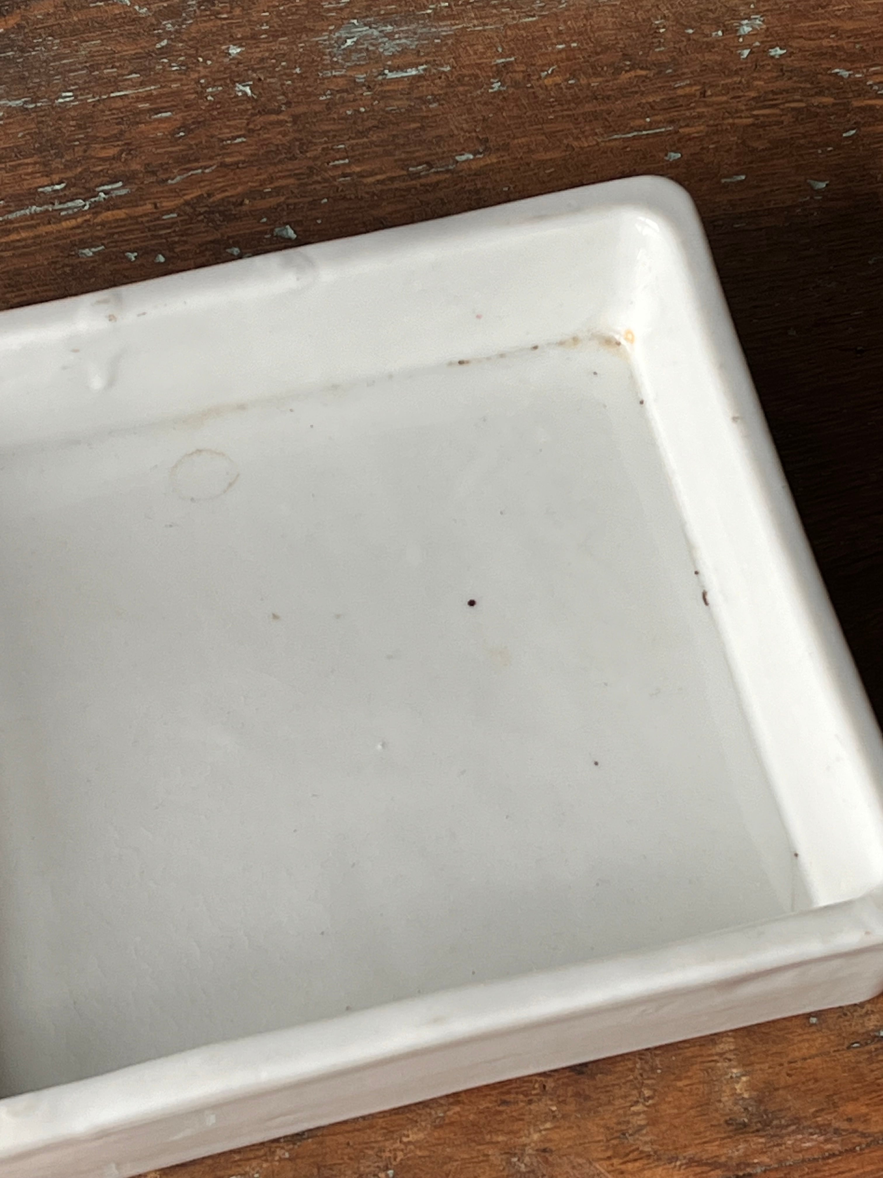 古美術品◼️蔵から超美しい真っ白な珍しいお皿が出て来ました！白磁の角皿、謎の骨董 古美術品◼️蔵から超美しい真っ白な珍しいお皿が出て来ました！白磁の