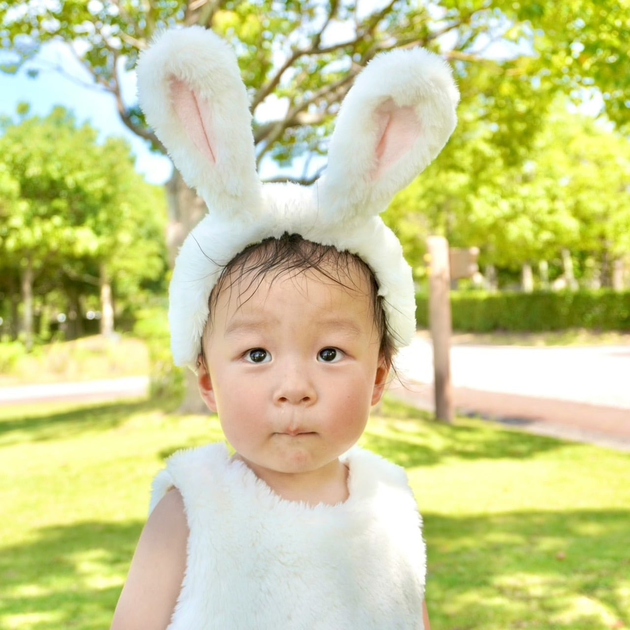 ウサギさん ヘアバンド + 洋服 コスチュームセット ✿ ベビー & キッズ