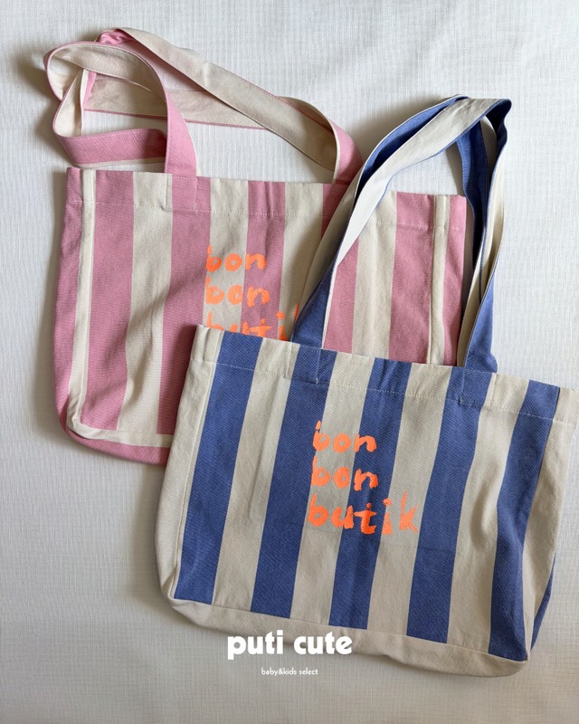 free ꒰ 即納 ꒱  Stripe tote bag / bonbonbutik ⸝⋆