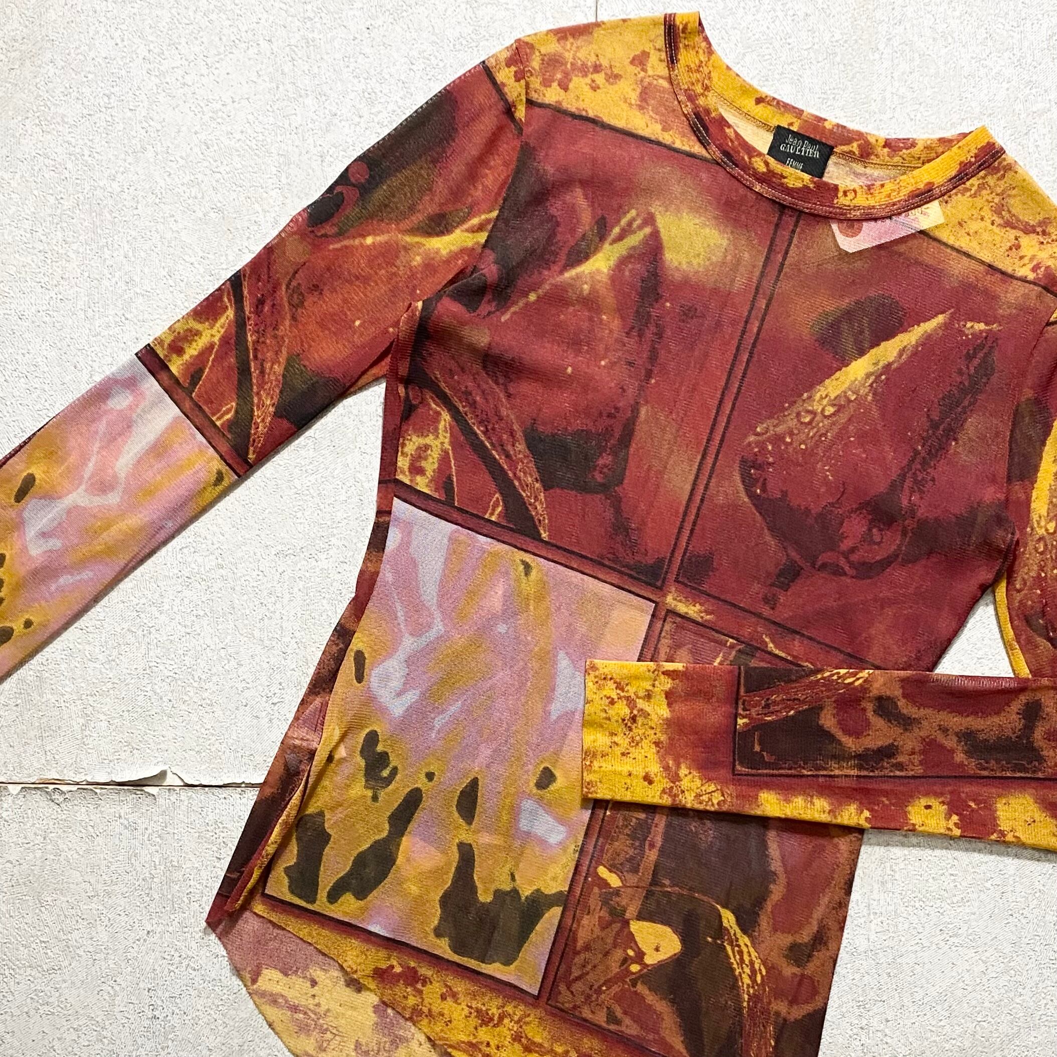 JEAN PAUL GAULTIER FEMME panel pattern power-net “tulip” | NOIR ONLINE