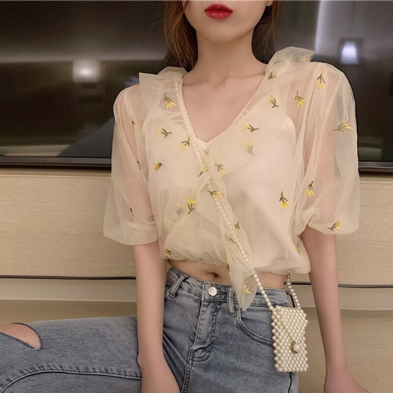 レースシャツ スプリングスタイルシフォントップス ドレス 春物 1号婦人85350195621