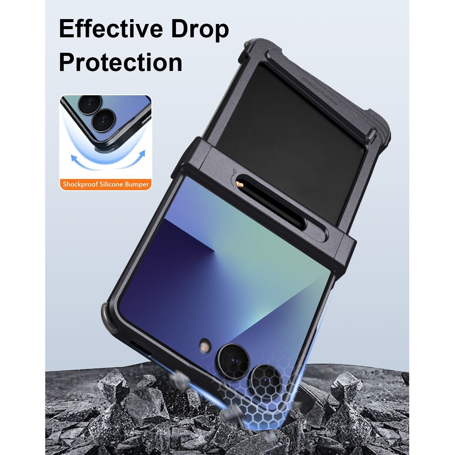 ◇Galaxy Z Flip 7◇ Stick Stand Aluminum Bumper Phone Case