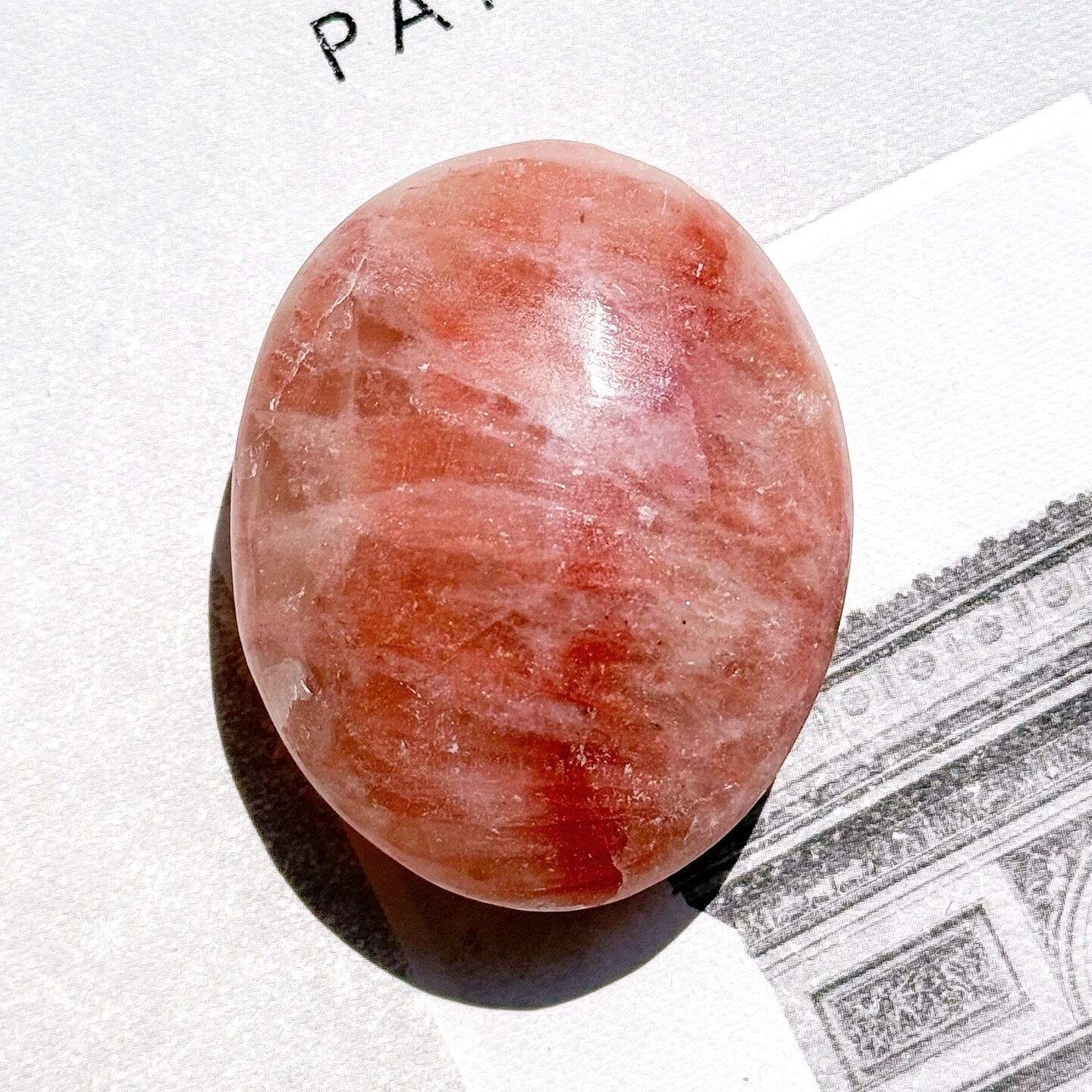 Rose Calcite Palm 4 ✧ ローズカルサイト