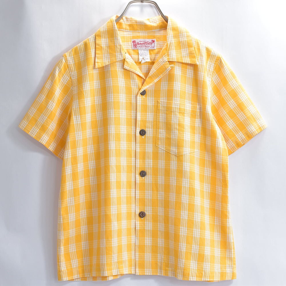 ハワイ製 MOUNTAIN マウンテン パカラスタイル オープンカラーシャツ