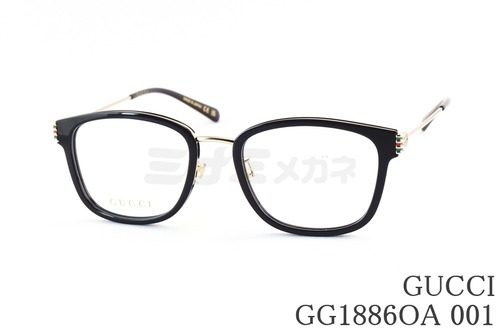 GUCCI メガネ GG1886OA 001 ウェリントン グッチ シェリーライン GGロゴ italy 日本製 鯖江 正規品