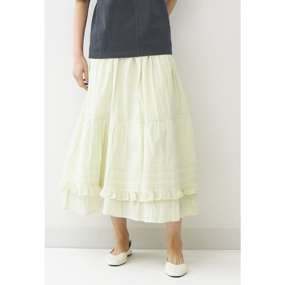 CASA FLINE / カーサフライン casafline インド綿フレアスカート MINT 