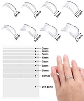 指輪 サイズ調節 リングアジャスター【二種類：粘着テープ仕様17枚、嵌入式仕様８枚】リングストッパー リング滑り止め 貼るだけ 指輪脱落防止用 リングサイズ調整用シリコンパッド 透明で違和感なく 男女兼用 DIY サイズ調整 二種類仕様で合計25枚