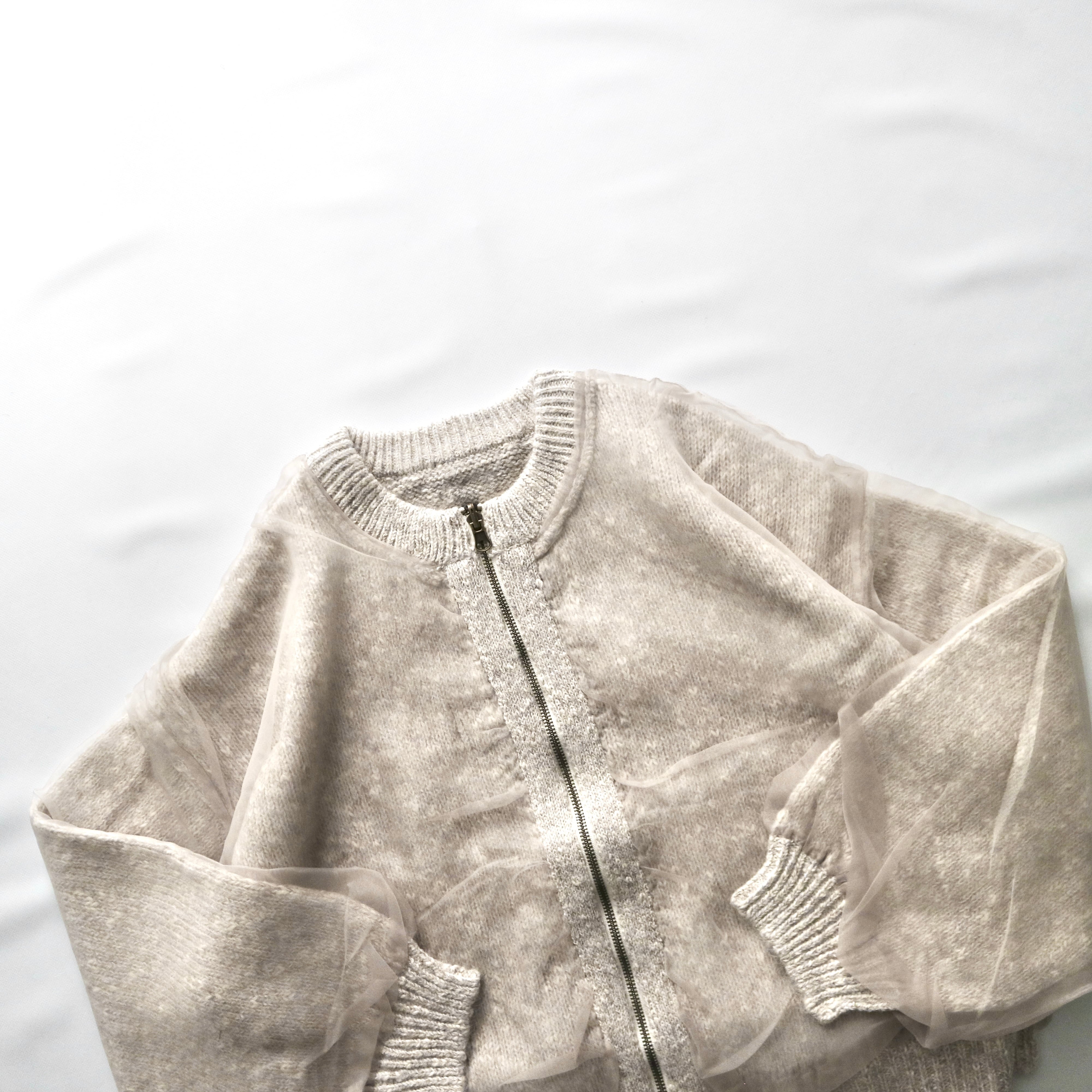 CHIGNON シニヨン】REVERSIBLE ORGANDY DOCKING CARDIGAN リバーシブル
