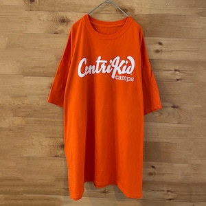 【USA古着】centrikid camp バックプリント ロゴ Tシャツ ビッグサイズ オレンジ US古着 アメリカ古着