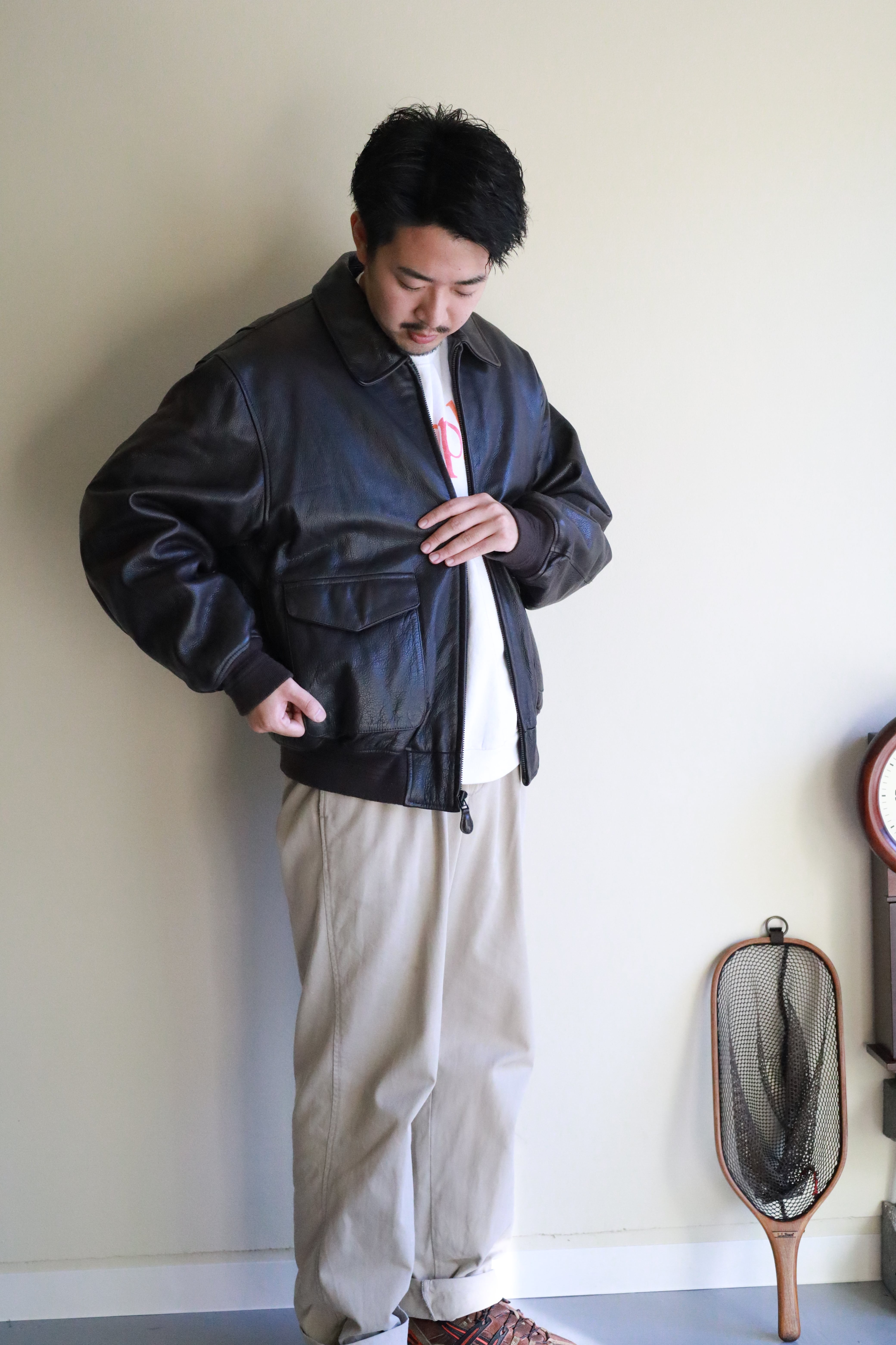 NAUTICA A2 Type Leather Jacket | Kiven