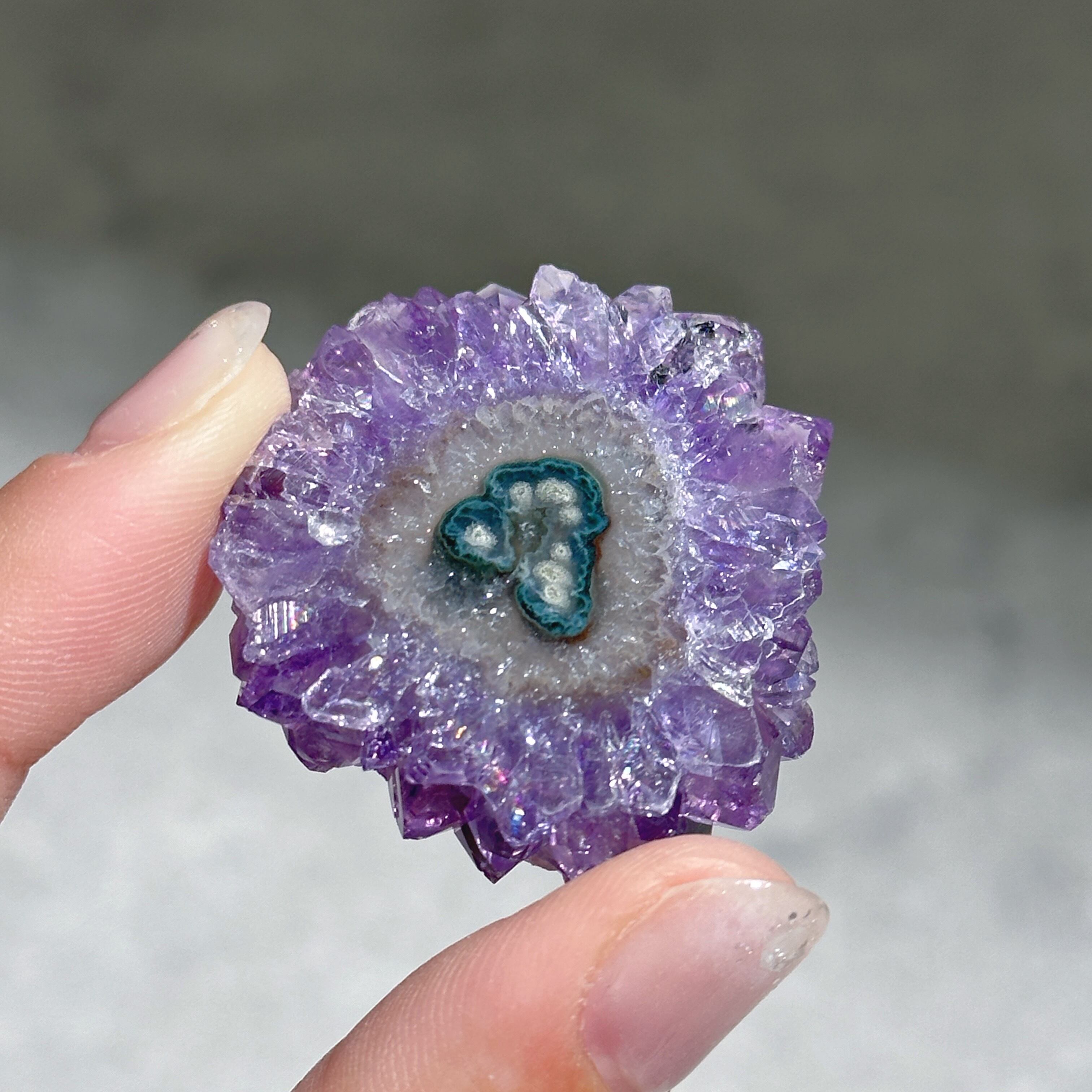 フラワーアメジスト スライス32◇ Flower Amethyst ◇天然石・鉱物