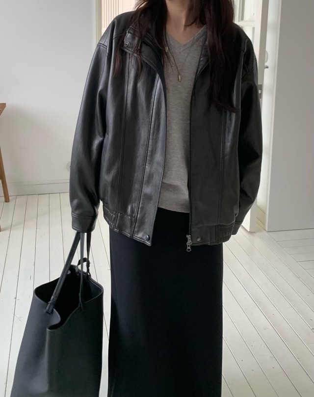 (予約) fl lanel / Light leather jacket 1color