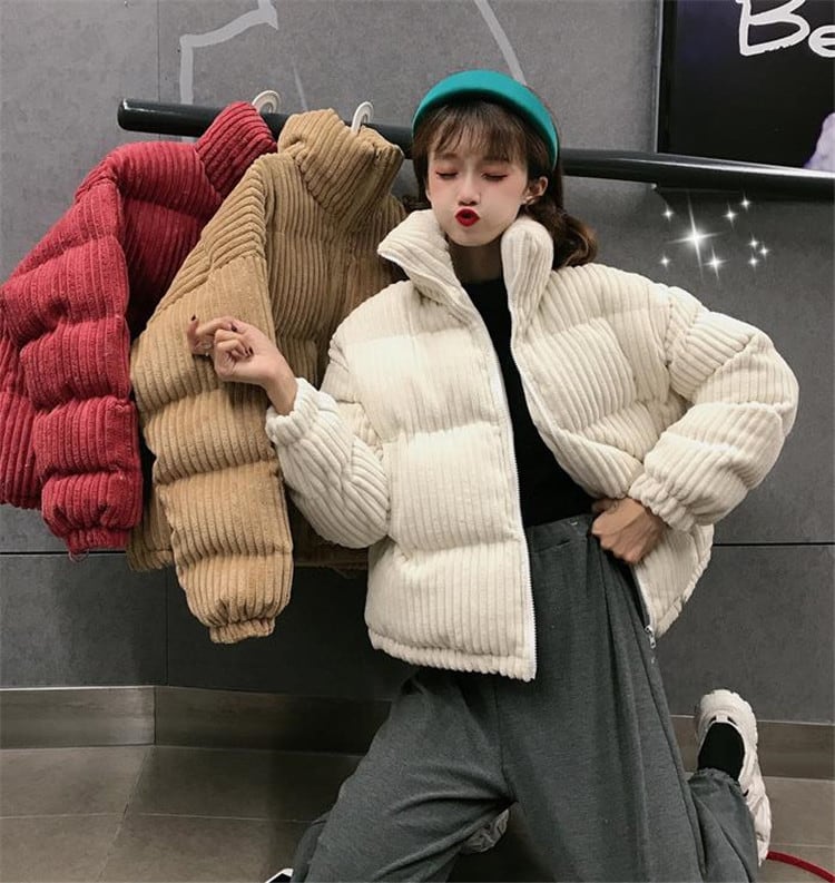 幸せな休暇!韓国 INS熱い販売/新型/学生/スタンドカラー/オシャレ/コットンの上着/冬/コート/暖かい