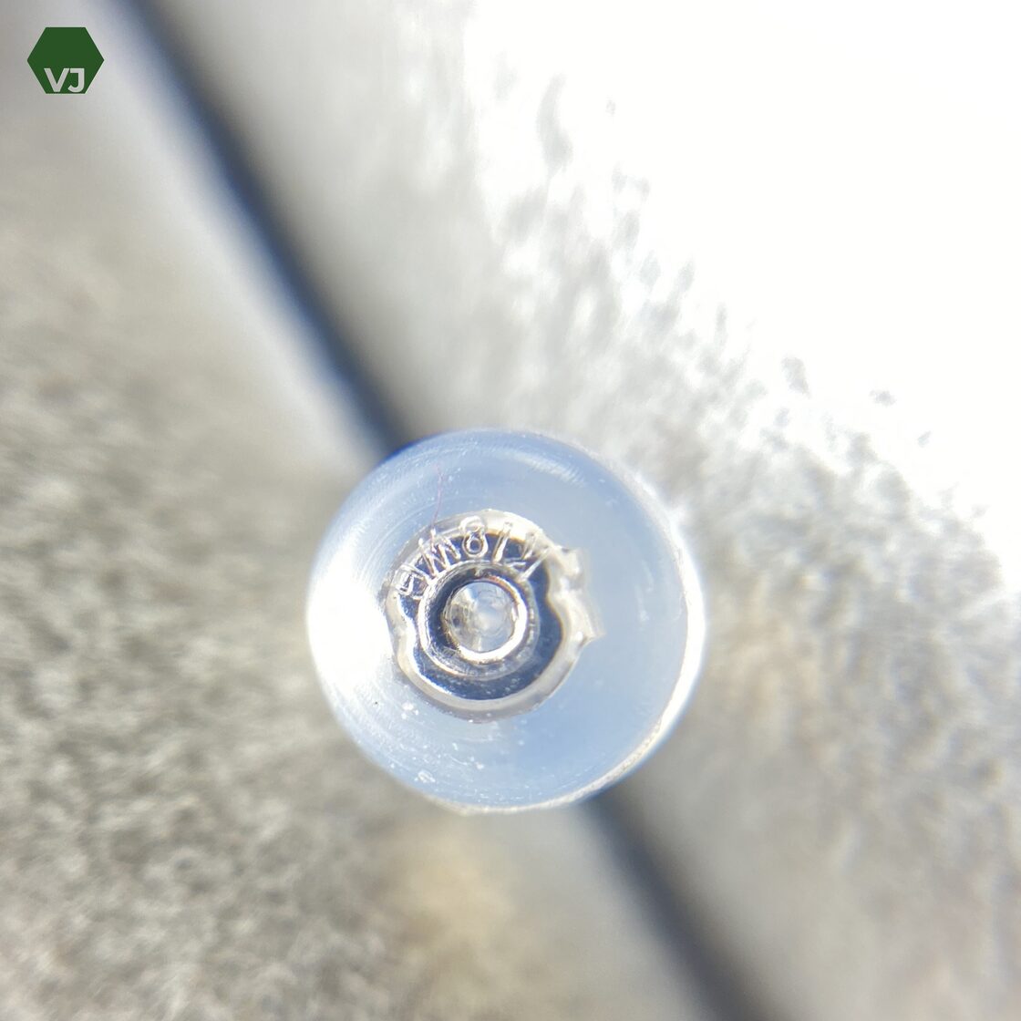 25‐06】ダイヤモンド ピアス D0.436ct 【中古】【K18WG】 ☆By vivid-J 