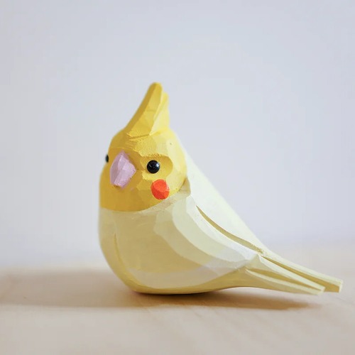 木彫り 小鳥 オカメインコ 置物 かわいい 癒し系 手作り風 卓上オブジェ デスク飾り インテリア雑貨 リビング 玄関 寝室 新婚祝い 結婚祝い ギフト プレゼント 商品画像10