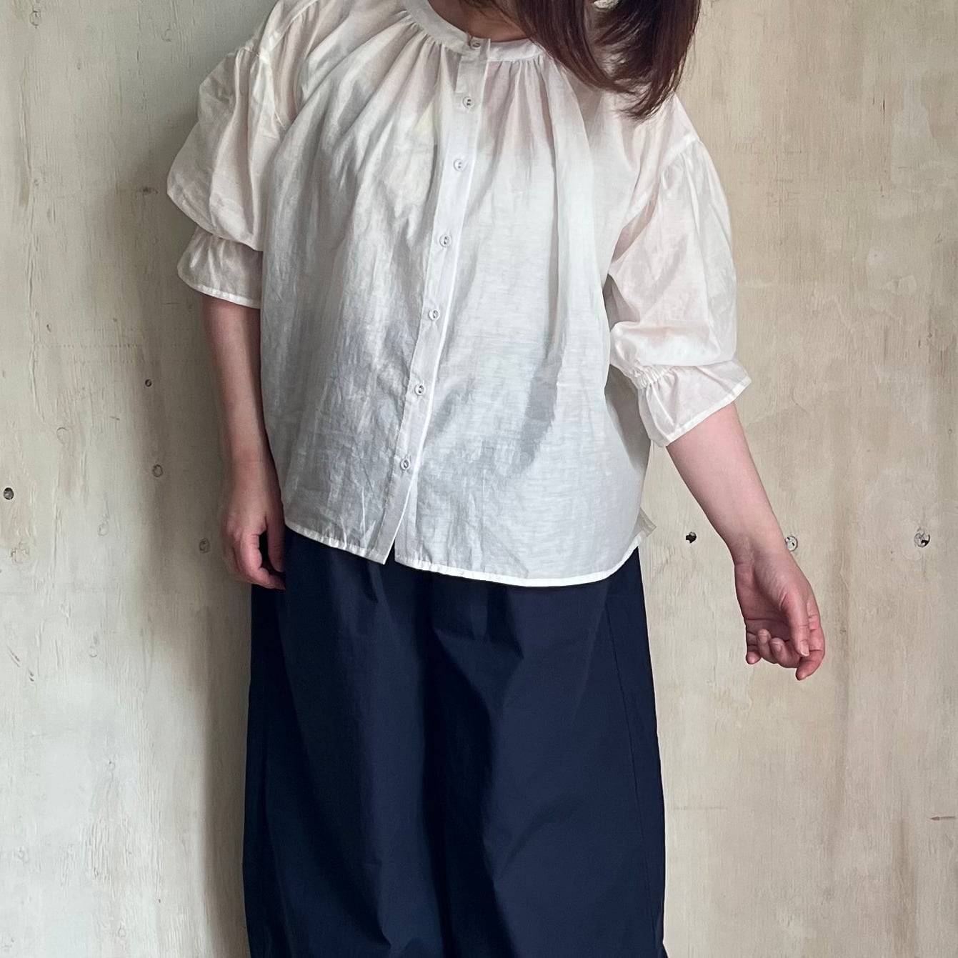 ふわっと軽やか 袖ギャザーブラウス / D*g*y D9774