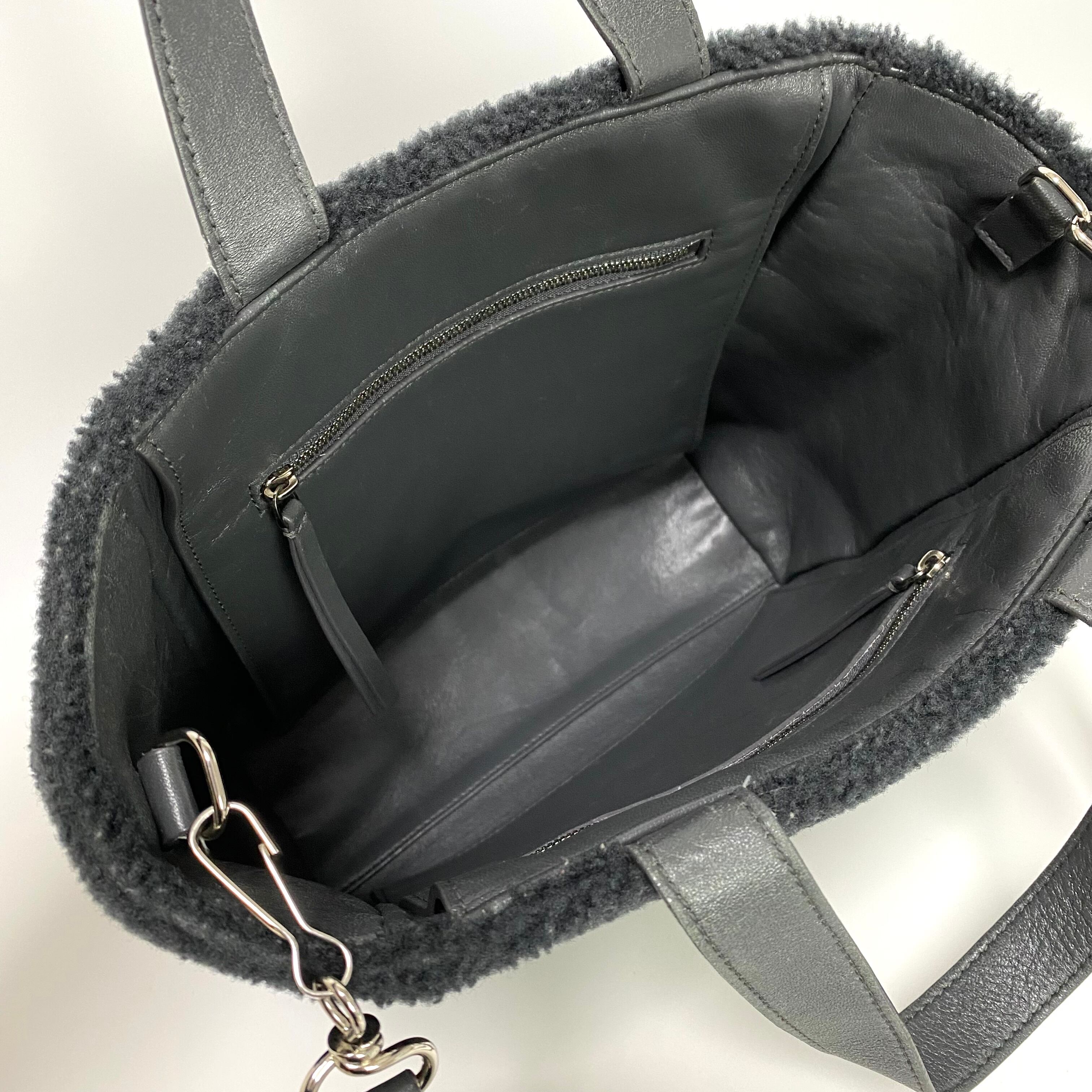 BALENCIAGA バレンシアガ ムートン 2WAYトートバッグ グレー 11808