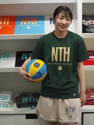 “BASIC NTH-TEE(DRY)”color Darkgreen×Beige