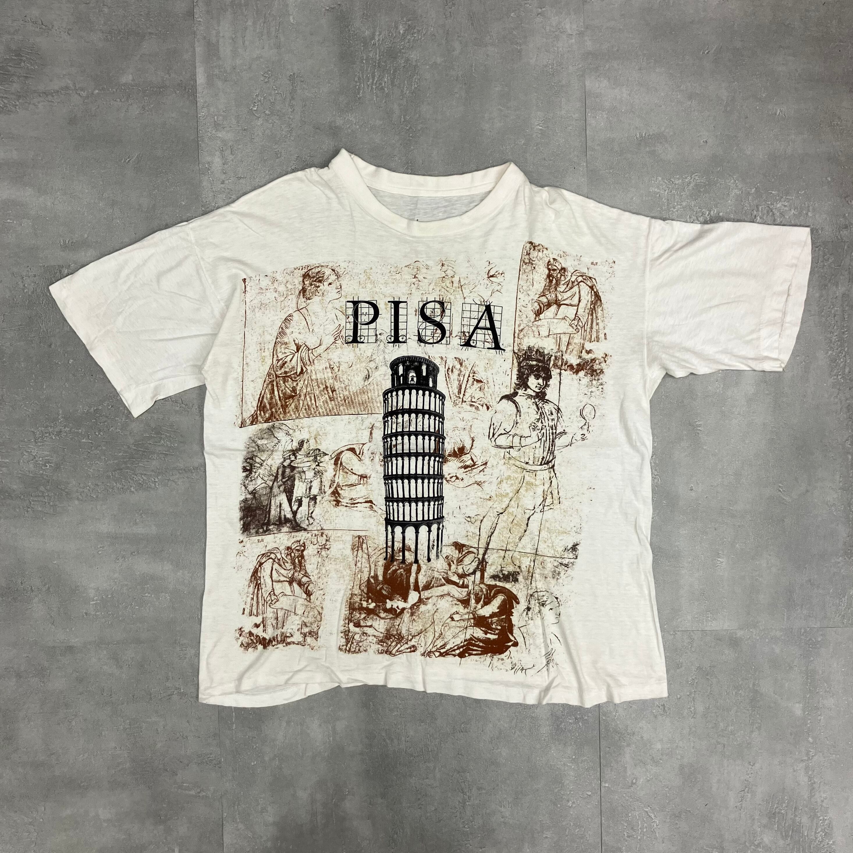 ピサの斜塔 ~90s プリントTee シングルステッチ No.2338