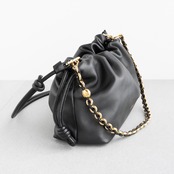 ロエベ フラメンコ パース ミディアム メローナパラム ブラック レザー ショルダーバッグ