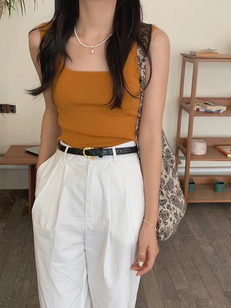 ラウンドネックソリッド カラーショートサマースタイル薄手ホワイトTシャツ 夏物 Oネック ソリッドカラー ビッグFスモールZ韓国97042295976