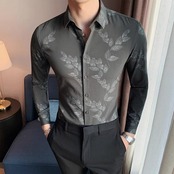 slim print shirt tops 00192