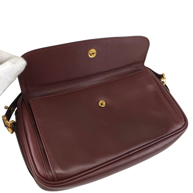 Cartier カルティエ マストライン ショルダーバッグ ボルドー ロゴ レザー vintage ヴィンテージ オールド vfnedy