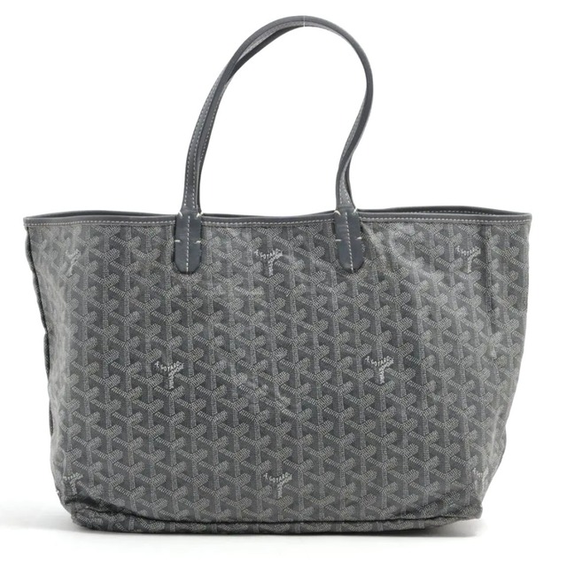 Rare◇GOYARD Saint Louis PM Tote Bag Gray PVC x Leather