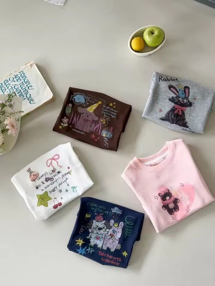 5color イラストTシャツ