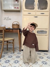 ラヴィン / Lovin / スリットラベルTシャツ / 韓国子供服 / キッズ / 26winter〖取寄〗*XXS~XL*