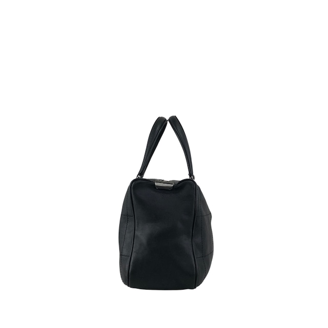 CHANEL シャネル チョコバー ハンドバッグ ブラック レザー ミニボストン vintage ヴィンテージ オールド 6yfva8