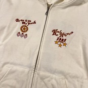 Karl Helmut カールヘルム カウボーイ ベア刺繍 ジップアップ スウェットパーカー M/ホワイト