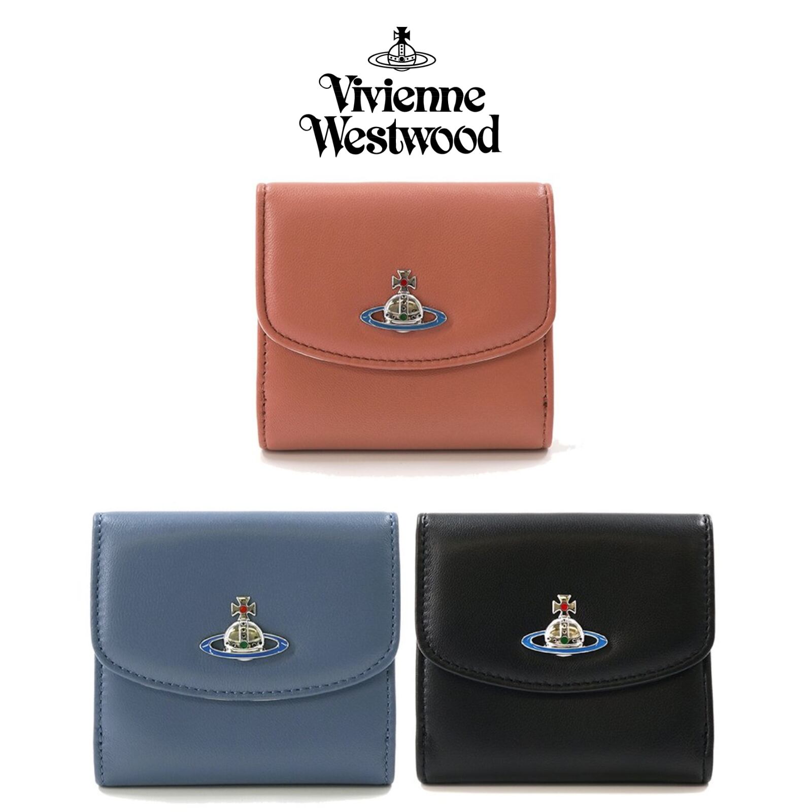 Vivienne Westwood 二つ折り財布 正規品 箱付き ブルー