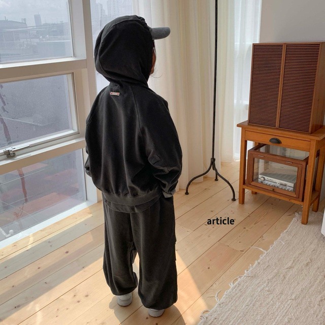 【取寄】article｜pigment pintuck hoodie｜ピグメントピンタックパーカー｜S-JM｜kids&jr｜26 autumn
