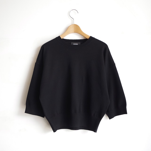 SINME  ハーフスリーブニット　ブラック