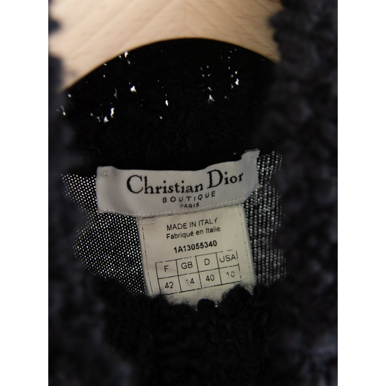 【Christian Dior BOUTIQUE】Made in Italy Wool-Silk-Nylon High Neck Sleeveless Sweater（クリスチャンディオール イタリア製 ウールシルクナイロン ハイネックノースリーブニット セーター）