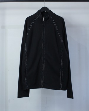 【Caka BLACK】"DKNY JEANS" Stitch Design Loose Zip Up Sweat Jacket
