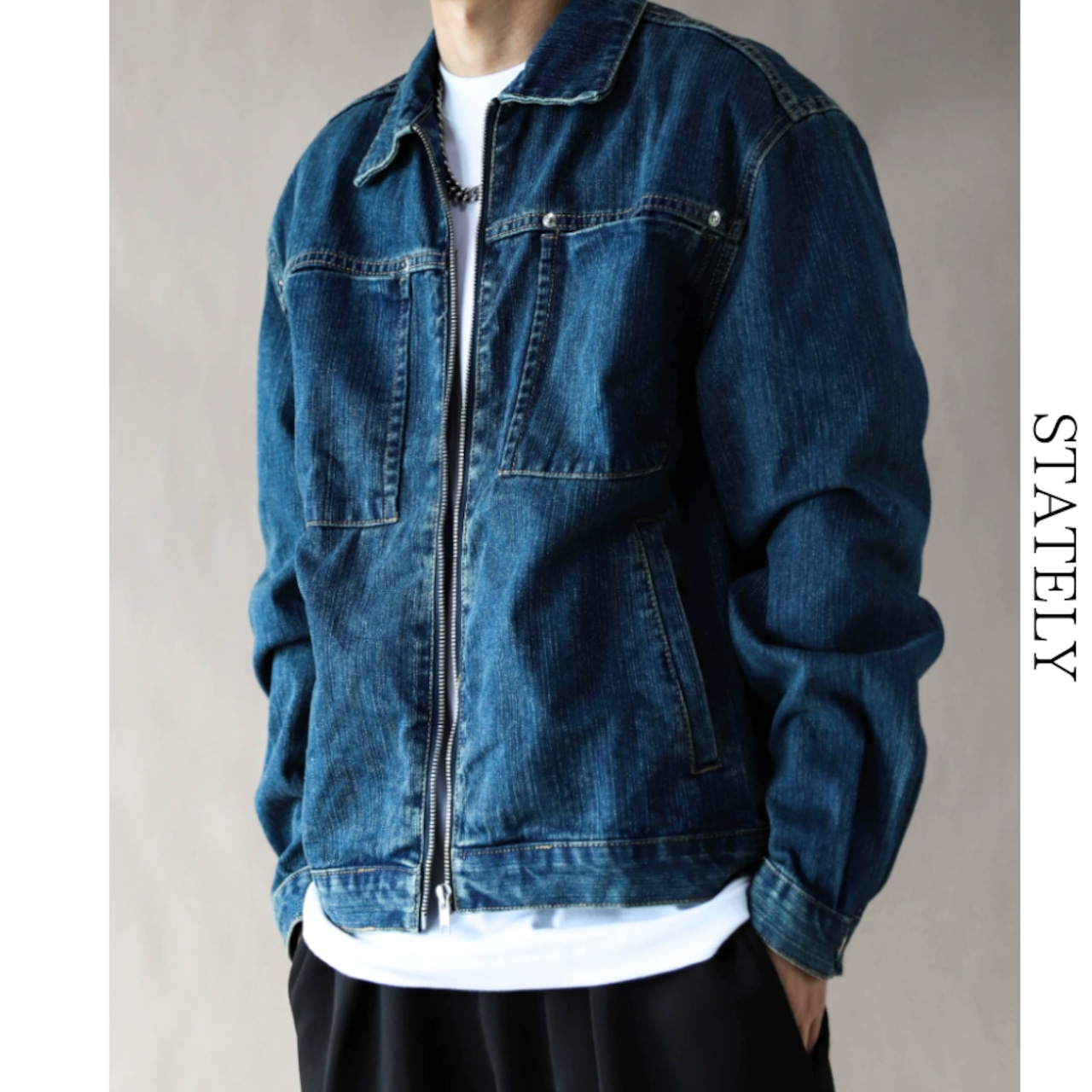 Vintage Zip デニムジャケット_O29・画像5