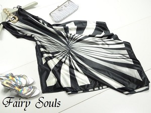 ★送料無料★フリ－☆エスニック変形スカ－フ生地ワンピ(OPN5718) 