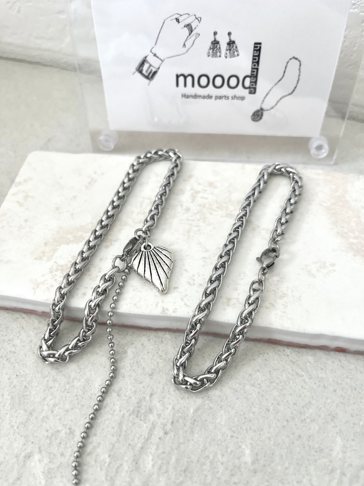 ステンレス製ブレスレット喜平チェーン/5mm/ステンレス鋼/パーツ