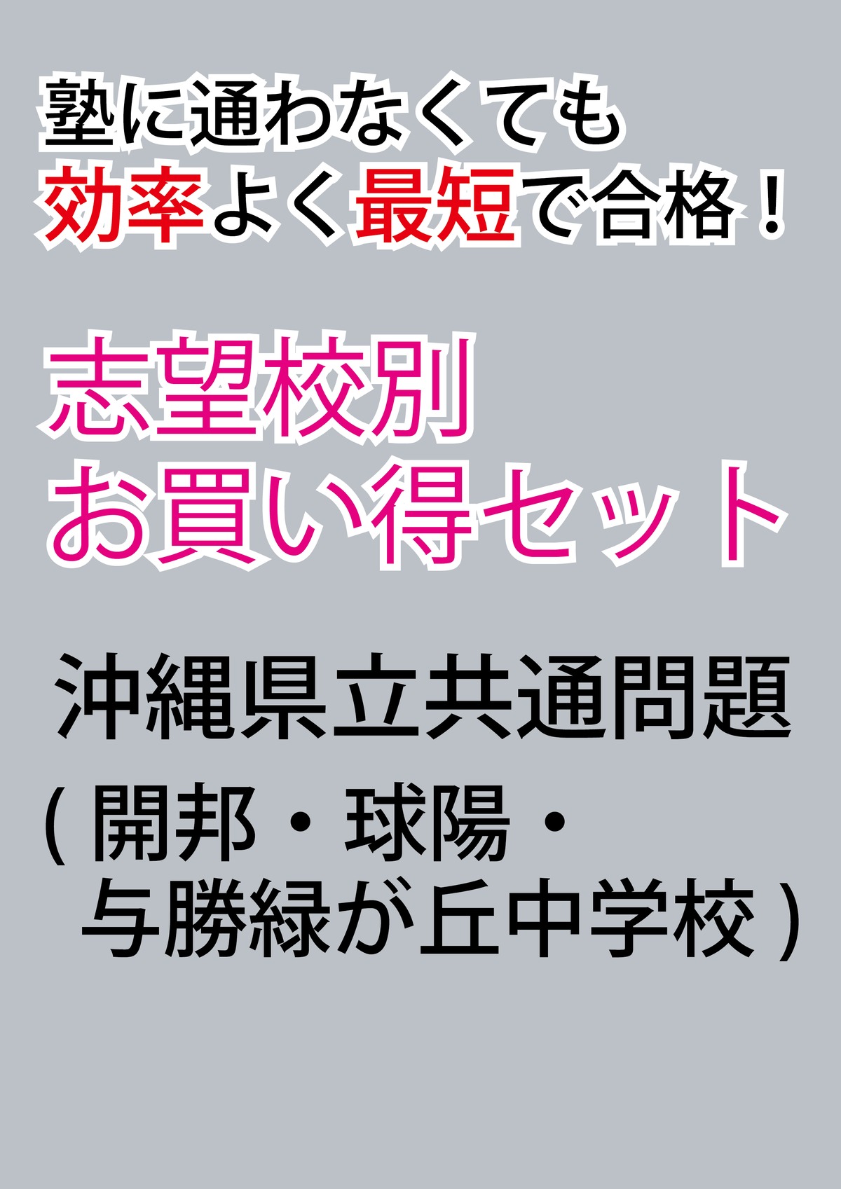 沖縄県立共通問題版　志望校別お買い得セット 沖縄県立共通問題版 志望校別お買い得セット 沖縄県立共通問題版