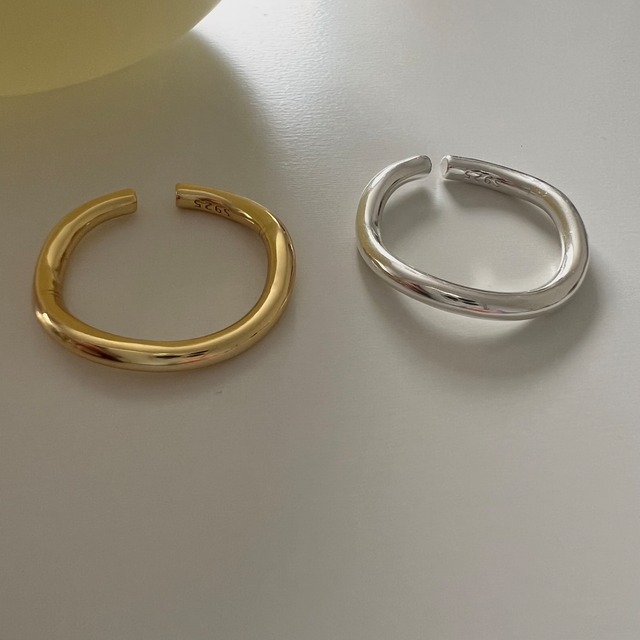 S925 flat wave ring (R23-2)